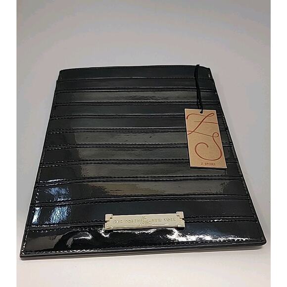 ZAC‎ POSEN NY Z Spoke Black Aida iPad Black Patent Leather Sleeve Case With Tags - Picture 1 of 14